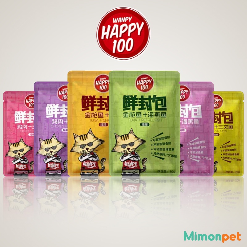 Pate Wanpy Happy 100 Cho Mèo - 70gr