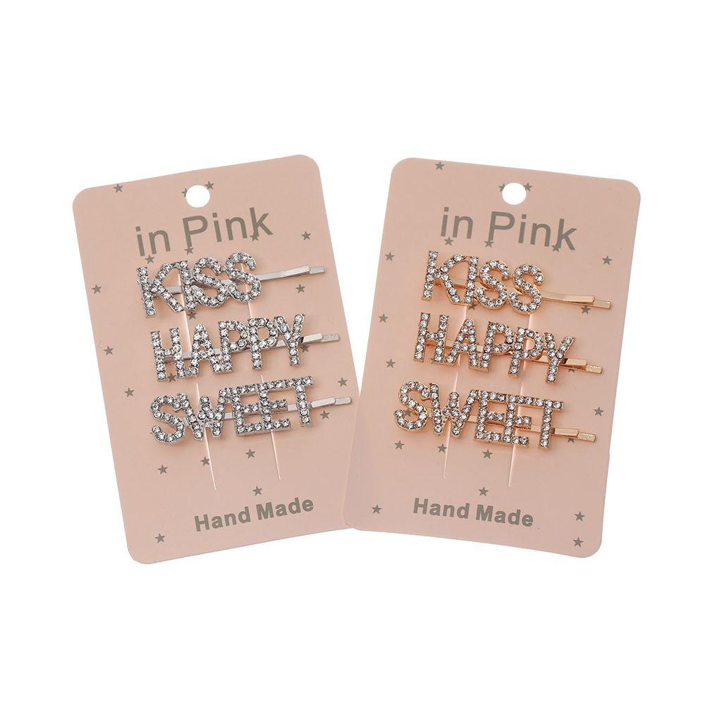 Set 3 Kẹp Tóc Kim Loại Thời Trang Cho Nữ