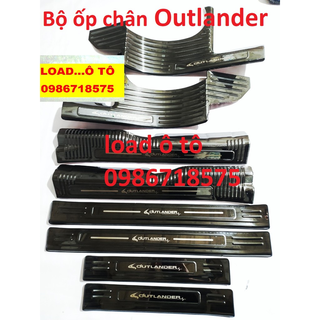 Ốp Bậc Bước Chân Outlander 2019-2021 Mẫu titan Cao Cấp