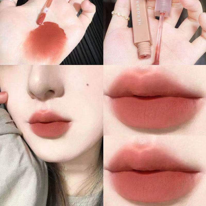 Son kem lì Herorange lâu trôi mềm mịn như nhung hàng nội địa Trung/Son lì HERORANGE mềm mịn như nhung chống thấm nước chống khô môi lâu trôi