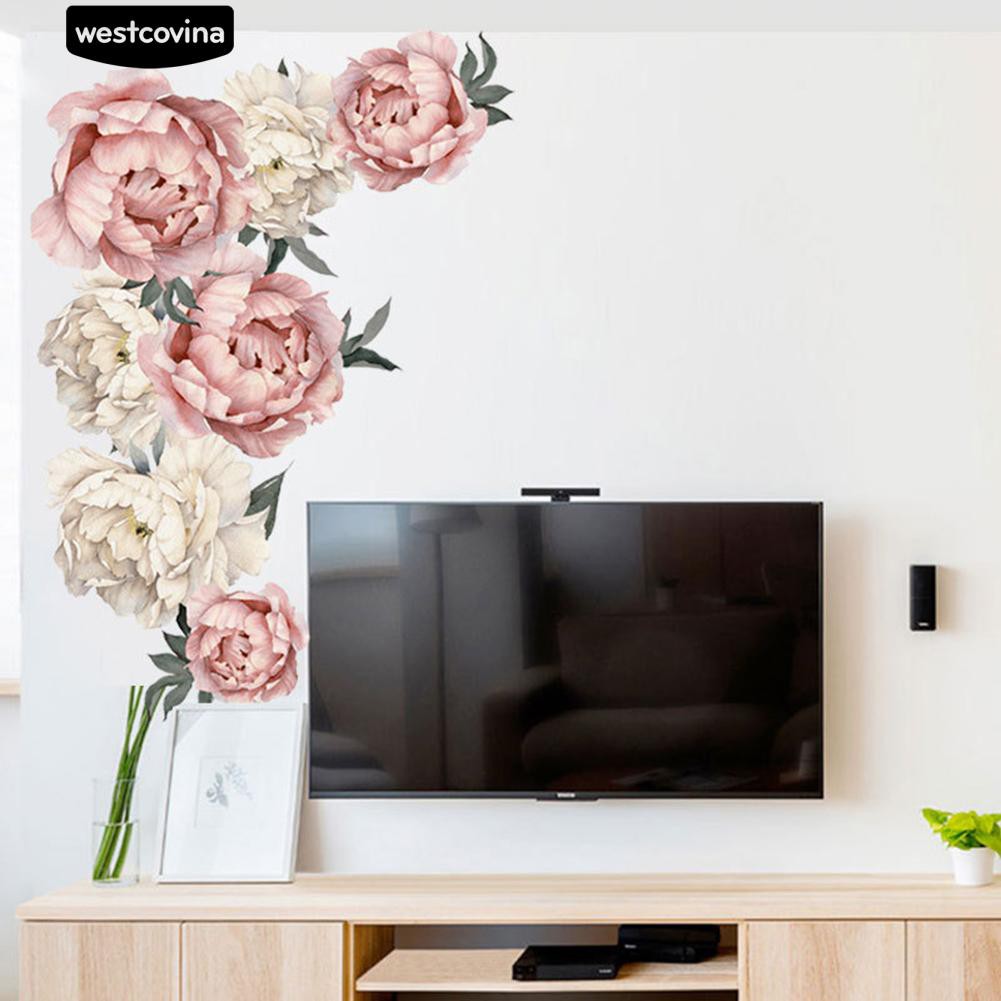 Sticker dán tường hình hoa đào nghệ thuật