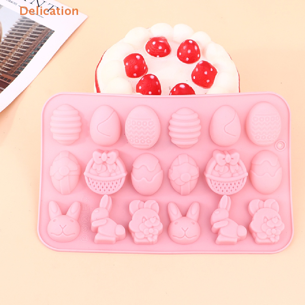 Khuôn Silicone Làm Bánh Kẹo Hình Thỏ Phục Sinh