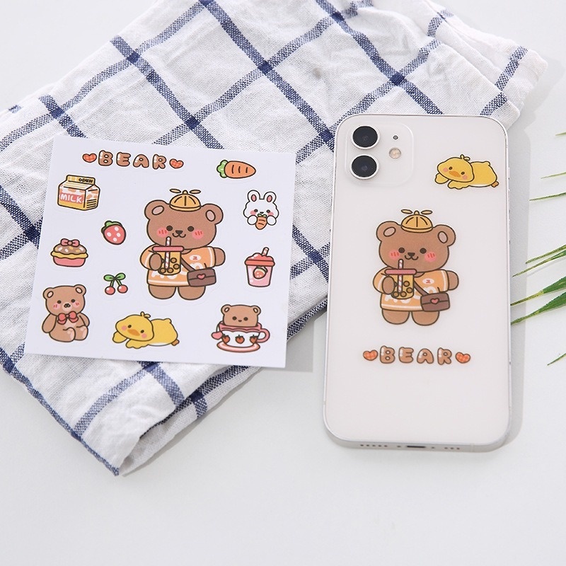 Miếng Dán Trang Trí Hình Hoạt Hình Đáng Yêu Chống Thấm Nước