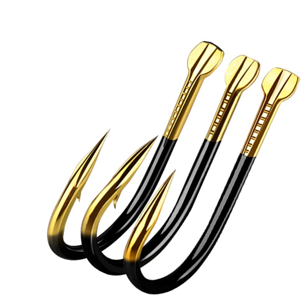 MUVAKO Bộ 10 móc câu cá bằng thép cacbon