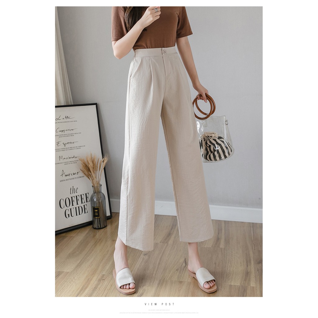 FREE SHIP QUẦN ĐŨI ỐNG RỘNG NỮ 2020 CHẤT ĐŨI MÁT - TÔN DÁNG CAO HƠN -SHEANBASIC | BigBuy360 - bigbuy360.vn