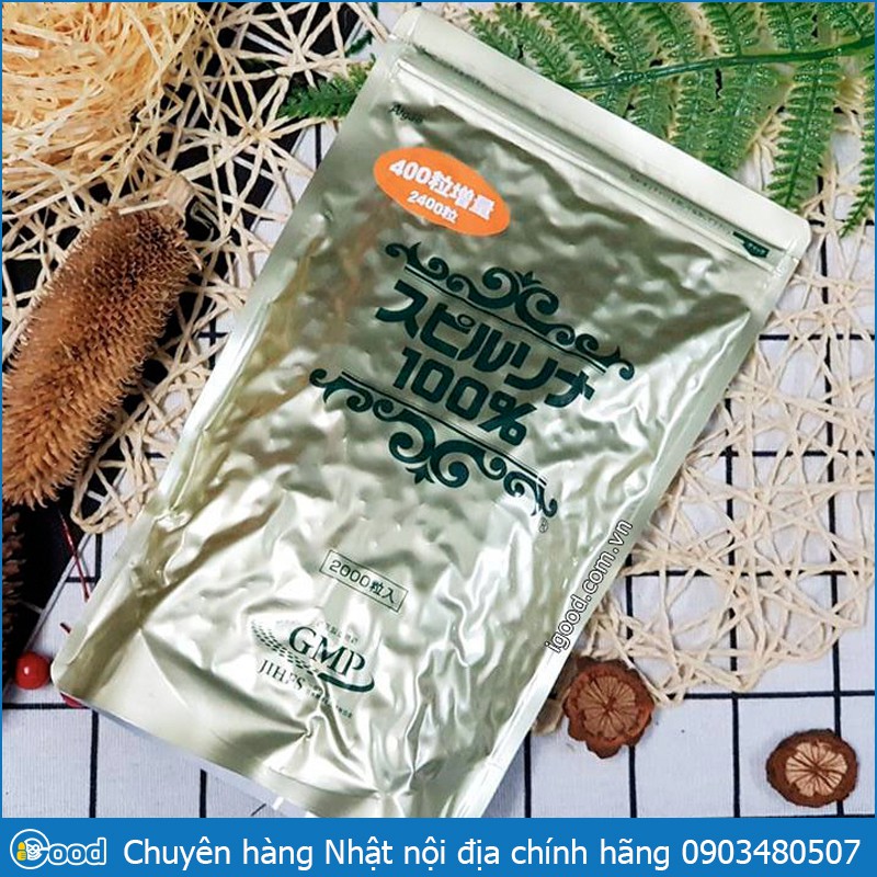 Túi tảo xoắn Spirulina Algae Nhật Bản 2400 viên | BigBuy360 - bigbuy360.vn