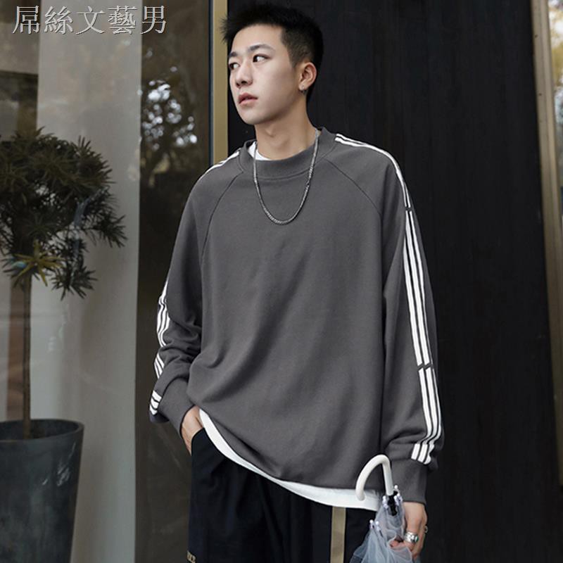 Áo Sweater Dáng Rộng Kẻ Sọc Kiểu Hip-Hop Hàn Quốc Thời Trang Mùa Thu Cho Các Cặp Đôi