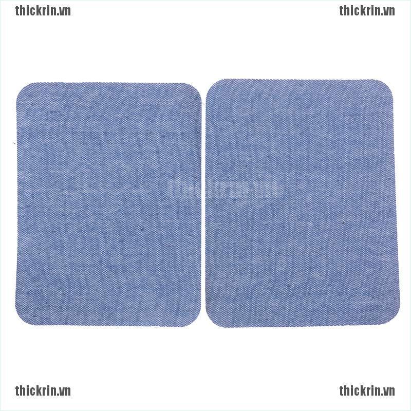 <Hot~new>6pcs Assorted Cotton Jeans Repair Kit 3Color Iron On Denim Patch Sewing Applique