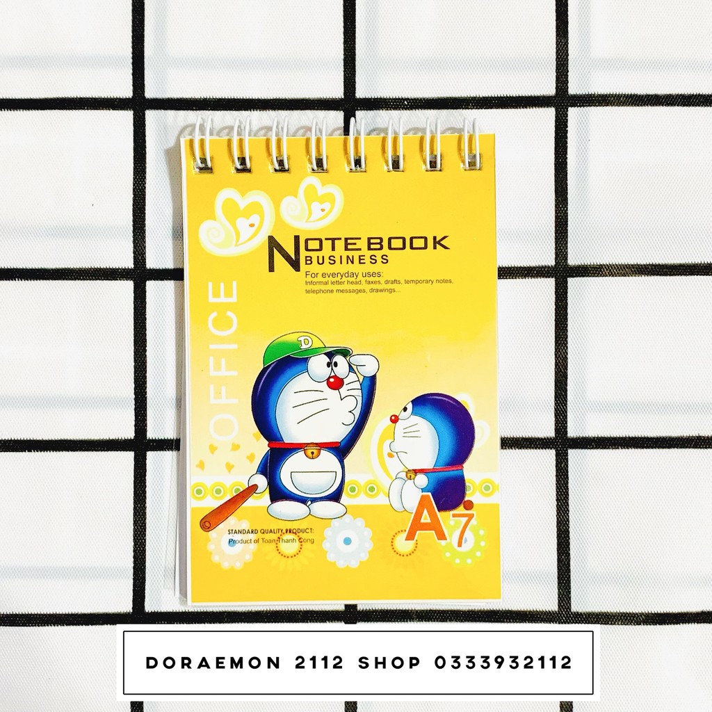 Sổ tay lò xo DORAEMON 12cm x 9cm