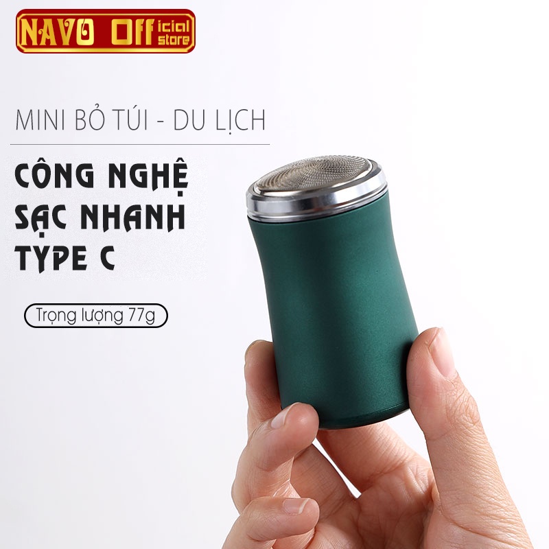 [TẶNG 1 LƯỠI DAO] Máy Cạo Râu Mini Cầm Tay Chống Nước - Sạc Nhanh Type C