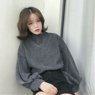 ÁO NHUNG ULZZANG TAY BỒNG