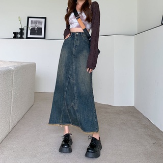 BF007 Chân Váy Denim Đuôi Cá Lưng Cao Thời Trang Mùa Hè 2022 Plus Size Cho Nữ