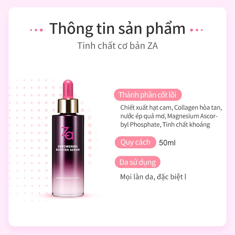 Tinh chất ZA dưỡng ẩm làm săn chắc da se khít lỗ chân lông không bết dính 50ml