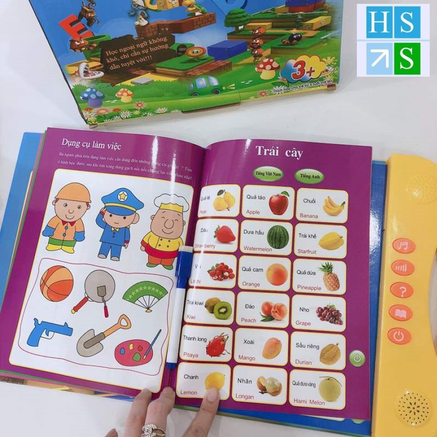 (Bản nâng cấp) Sách nói điện tử song ngữ (Anh - Việt) Thanh Nga giúp trẻ học tốt Tiếng Anh - HS Shop Thủ Đức