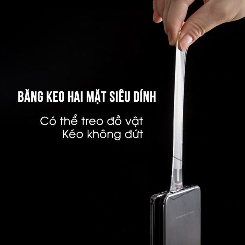Cuộn Băng Keo 3M 2 Mặt, Keo Dán 3M Siêu Dính Dài 3 mét dày 2 mm