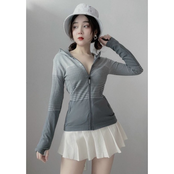 Áo Khoác Thể Thao Nữ Ôm Body. Size M L XL XXL. Có 2 Túi Ngoài Dây Kéo
