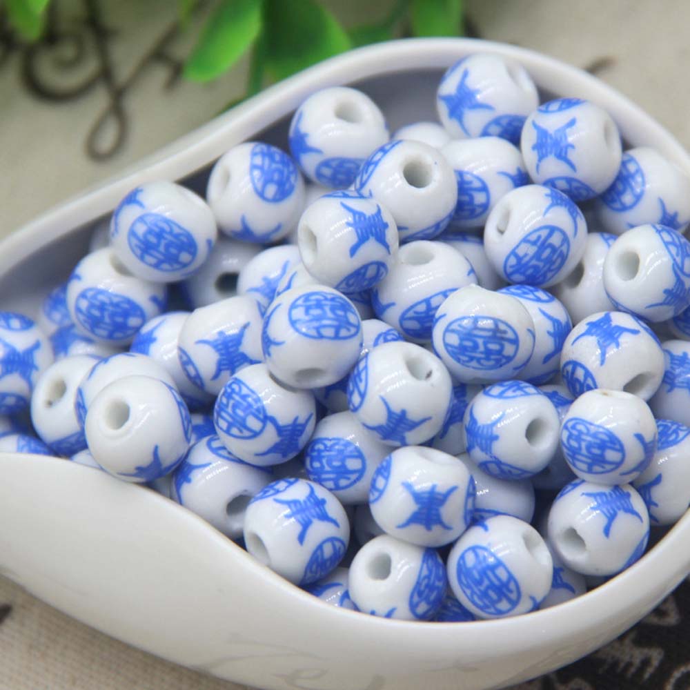 Set 10 Hạt Xâu Hình Hoa Hướng Dương Bằng Gốm Thời Trang 10mm Dành Cho Nữ