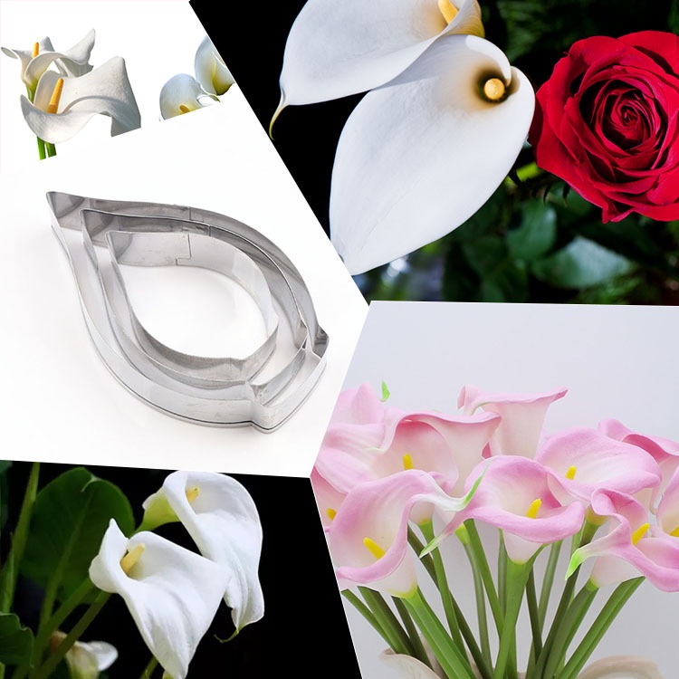 Set 3 Khuôn Cắt Bánh Quy Tạo Hình Hoa Hồng Bằng Thép Không Gỉ Tiện Dụng