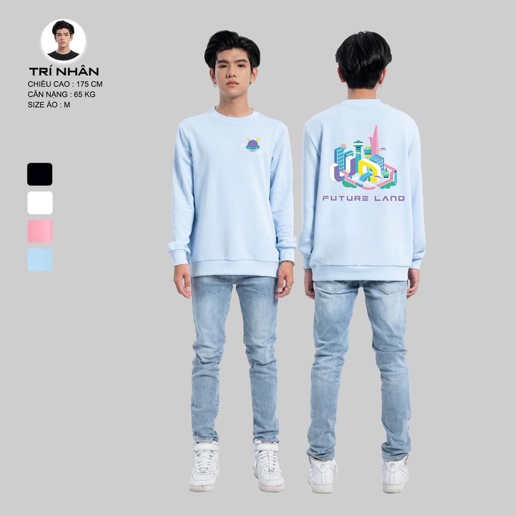 Áo Sweater Form Rộng Nam Nữ URBAN OUTFITS In FUTURE LAND SWO24 Thun Cotton Nỉ 4 Chiều Local Brand | BigBuy360 - bigbuy360.vn