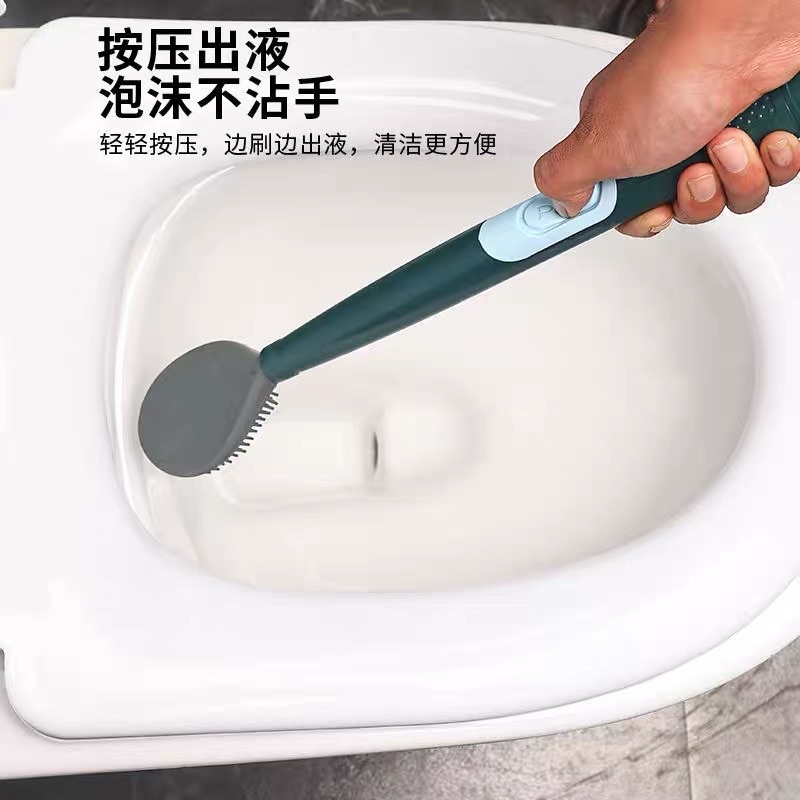 Cọ Chà Toilet Sillicon Kèm Khay Đựng Tiện Lợi Cam Homeware