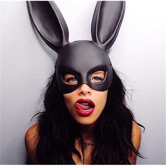 MẶT NẠ THỎ COSPLAY ĐEN MỜ BÍ ẨN (BLACK BUNNY)