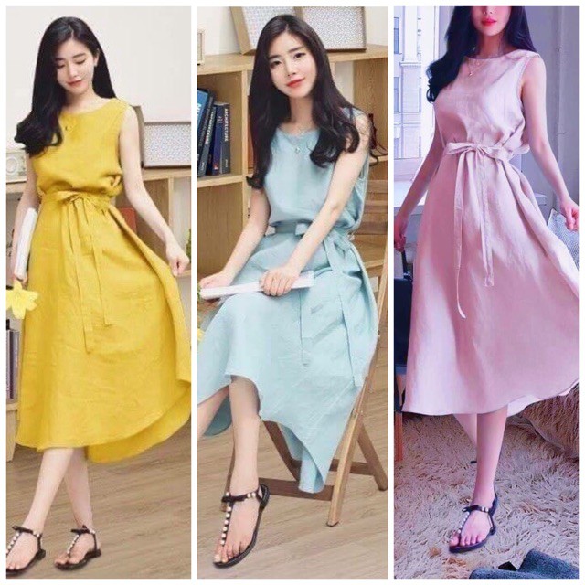 Đầm váy freesize nút sau 3 màu