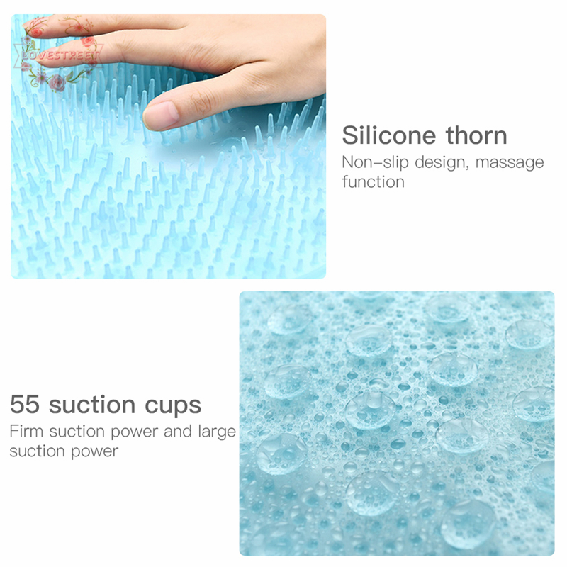 SR|31cm Round Silicone Bath Massage Brush Cushion Clean Feet Dead Skin Artifact Cushion Shower Anti-cellulite