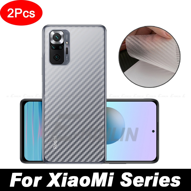 2 cái / lô  Dán Lưng Điện Thoại Cacbon Chống Vân Tay Xiaomi Redmi Note 12 Pro+ Plus 5G 11S 10 10S 10C 7 8 9 9S 9T 10T 11T 9A 9C 8A 7A 6A