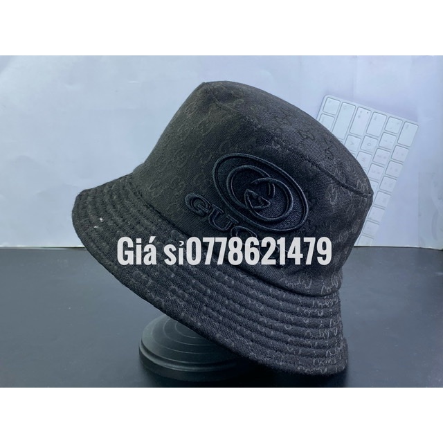Mũ bo bucket vải G? Thêu logo - nón vành hàn quốc 2 lớp cá tính thời trang nữ