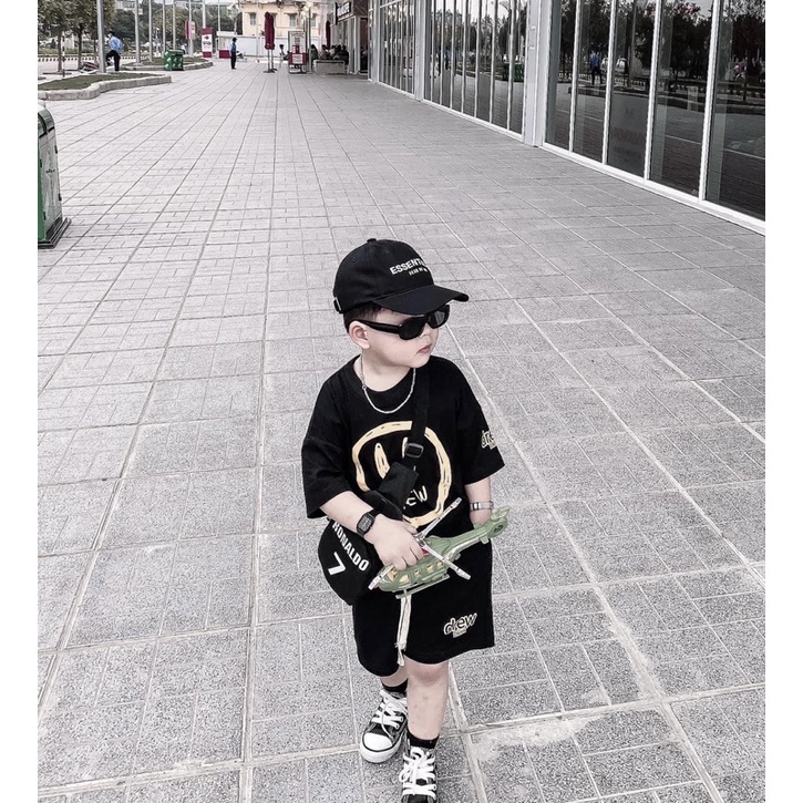Bộ bé trai cộc tay Drew, Bộ COTTON cho bé bộ thun cho bé hình chất COTTON 100%