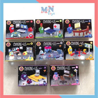 Bộ 8 hộp Lego Among Us 2021 mini xếp hình lắp ráp cho bé mẫu mới nhất 82281