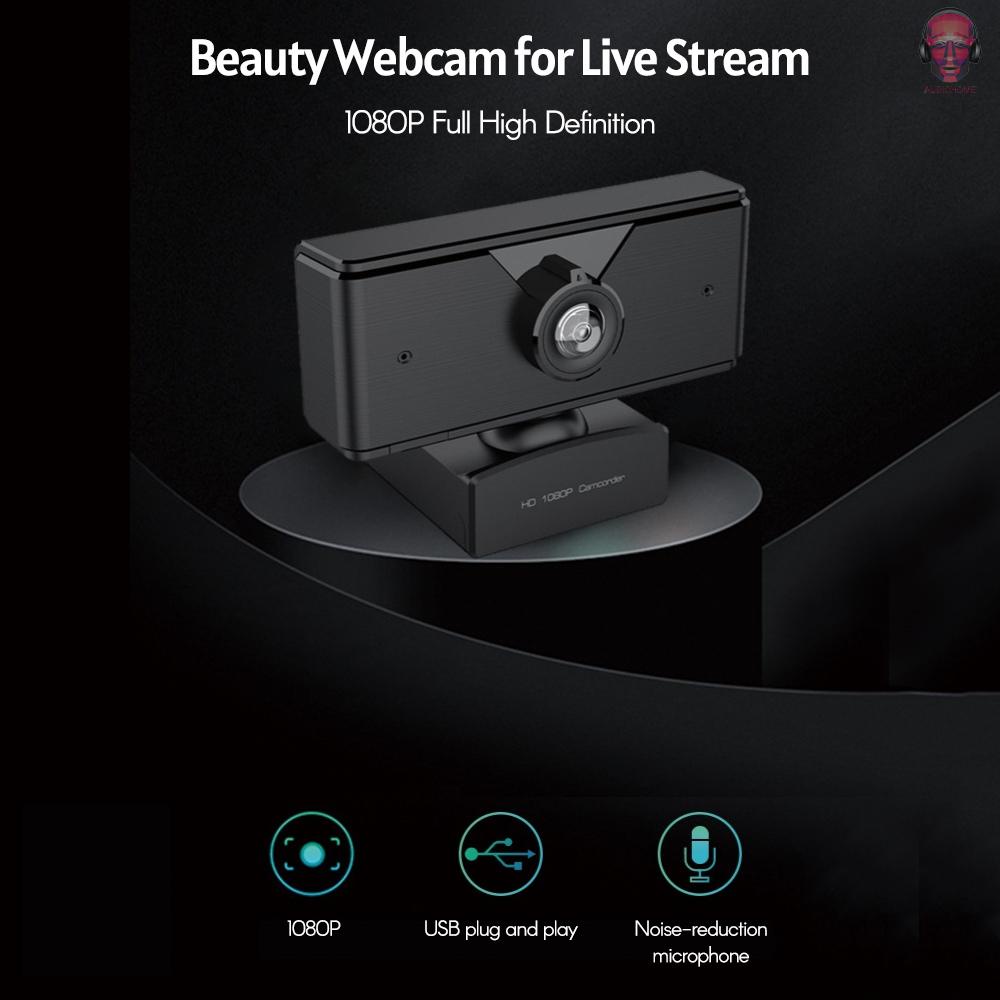 AUDI   1080P High-Definition Webcam Plug and Play PC Camera with Built-in Noise-reducing AUDIcrophone Compatible with Laptop Desktop Computer for live Stream Singing Chatting Online Teaching Conference