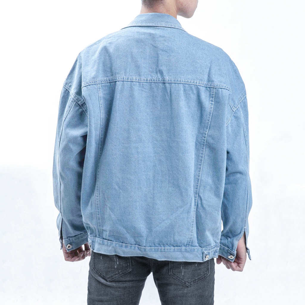 Áo khoác jean Nam from rộng cao cấp phong cách Hàn Quốc M Fashion KN04