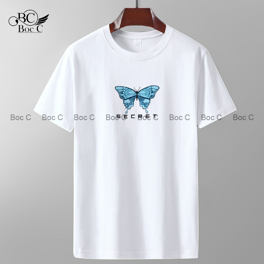 Áo thun in hình con bướm Butterfly tay ngắn cổ tròn nam nữ 9 Fashion vải phông cotton tee basic BƯỚM SECRET - T20