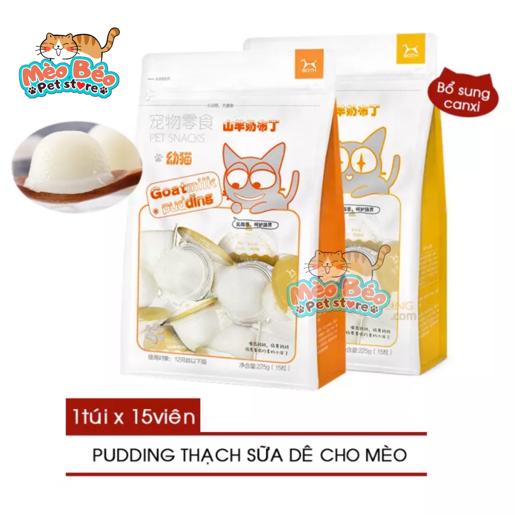 Thạch pudding sữa dê bổ sung canxi cho mèo - 15g