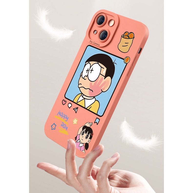 Ốp Điện Thoại Họa Tiết Nobita Nobi Cho iPhone 14 Plus 13 Pro Max 12 iPhone 11 XR 8 7 SE 2022