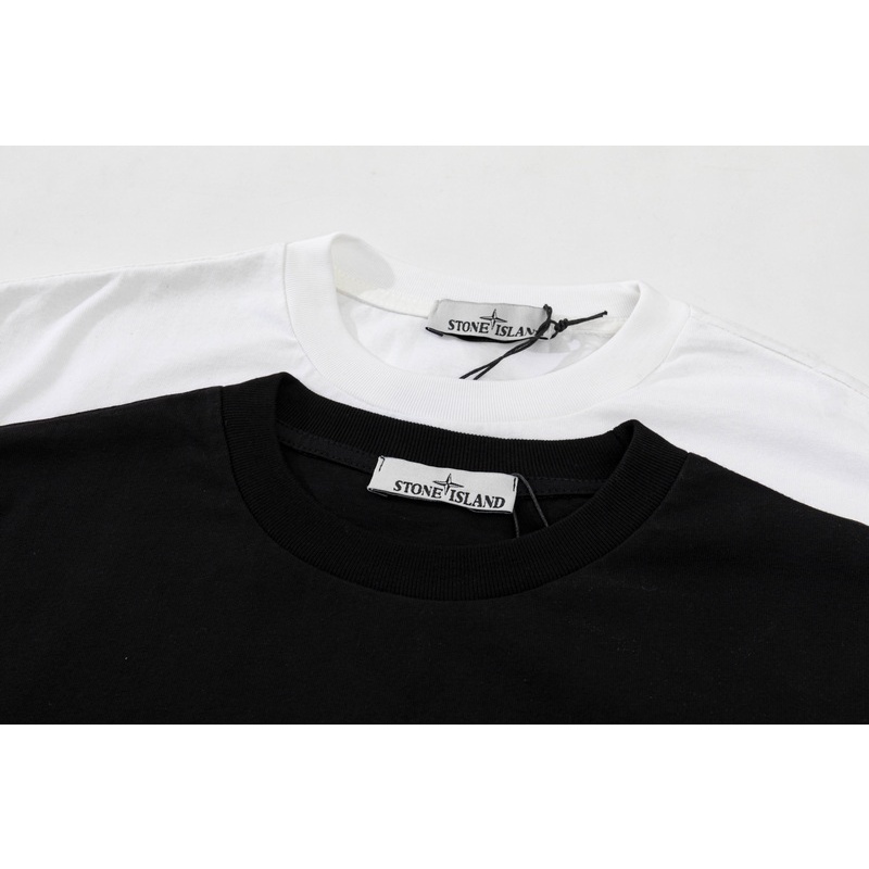 Behind the compass Island large logo short-sleeved casual all-match loose T-shirt tide brand