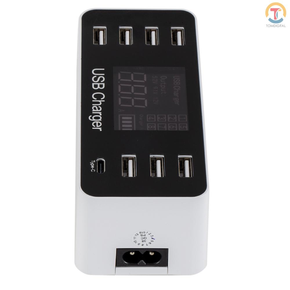 Ổ Cắm Sạc Thông Minh Đa Năng A9 7 Cổng Usb Type-C Ac100-240V