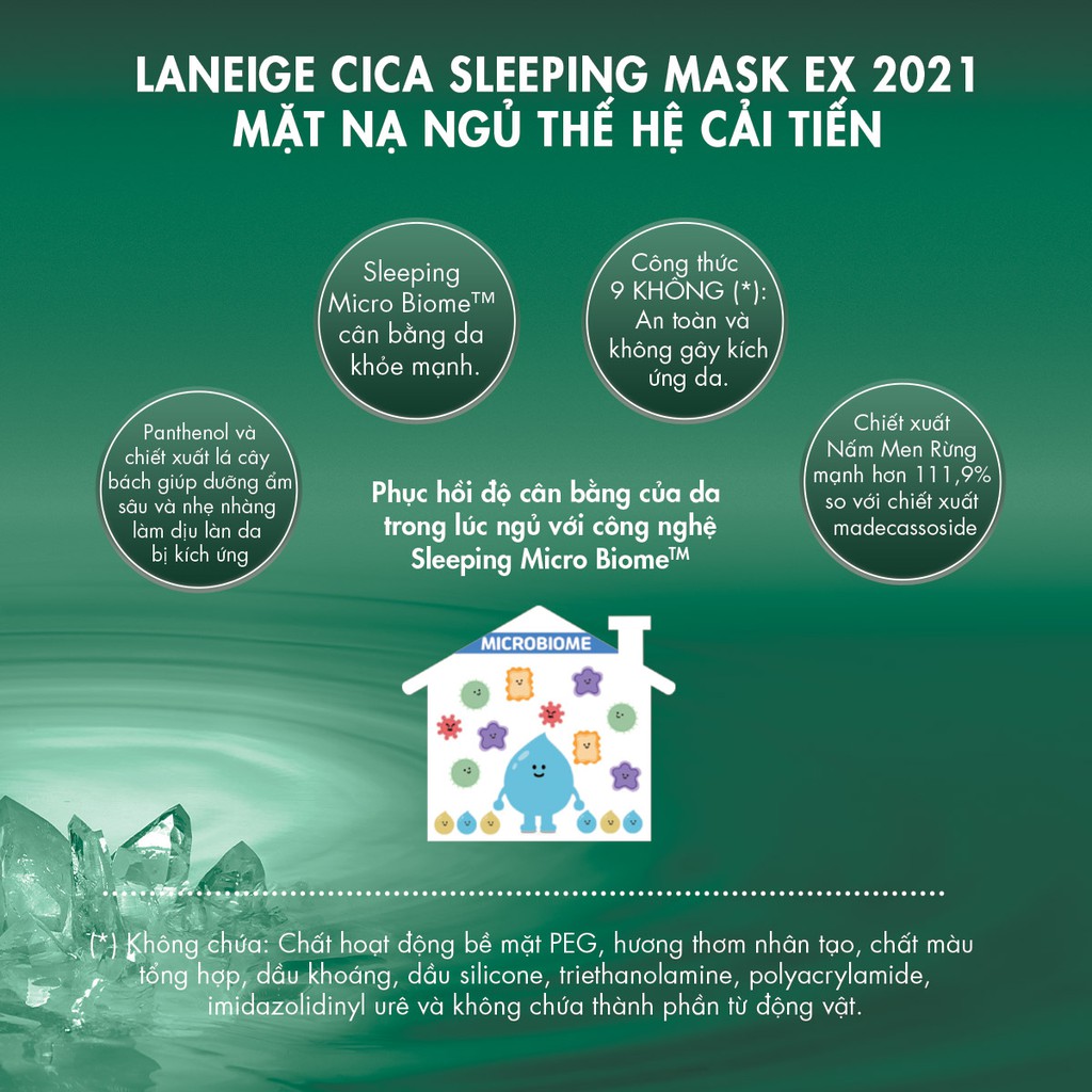 Mặt nạ ngủ phục hồi và nuôi dưỡng da LANEIGE Cica Sleeping Mask EX 25ML