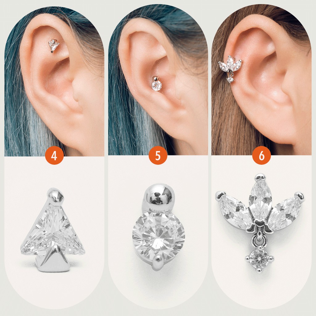 Khuyên tai đá lấp lánh (giá 1 chiếc)