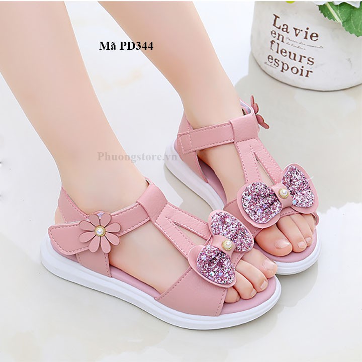 Giày sandal cho bé gái phong cách Hàn Quốc dễ thương từ 3 - 12 tuổi PD344