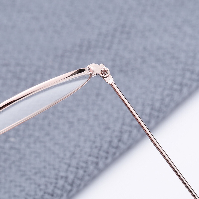 Mắt Kính Gọng Kim Loại Tròn Chống Bức Xạ / Ánh Sáng Xanh Thời Trang Cho Nữ