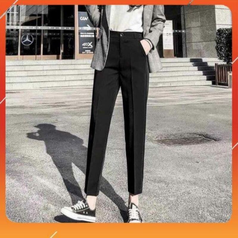 Quần Tây Công Sở, Quần Baggy Nữ Hàng Vkxk Vải Tuyết Mưa Dày Dặn Có Big Size đi học đi làm mã 01/89