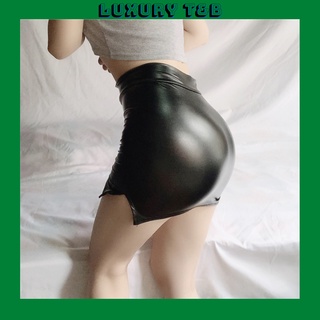  Chân váy ngắn da ôm body sexy xẻ 2 bên 