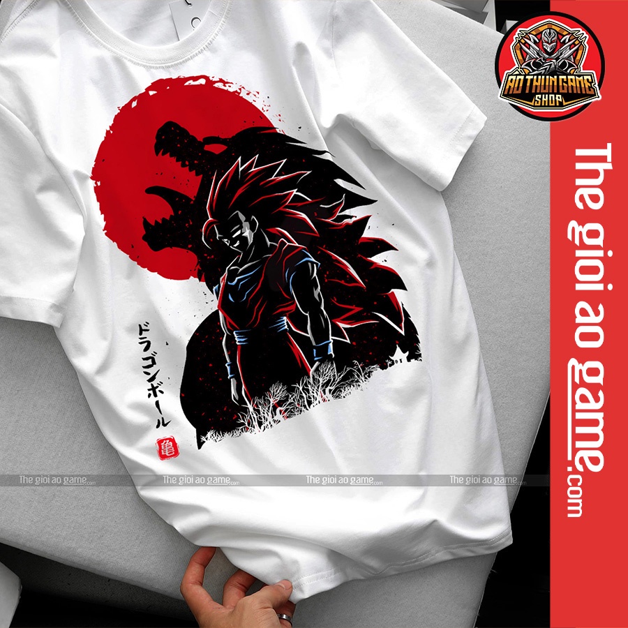 Áo dragon ball Goku nam nữ Áo phông Goku dragon ball  trắng đen form rộng unisex cotton co giãn thoáng mát T03