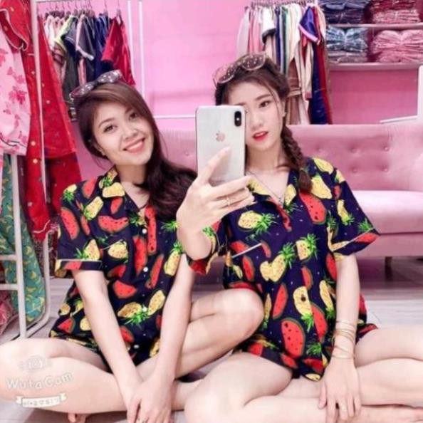 [ Khuyễn mãi ] Bộ pizama kate hoa quả - Áo Đi Biển  - Quần áo hoa quả | BigBuy360 - bigbuy360.vn