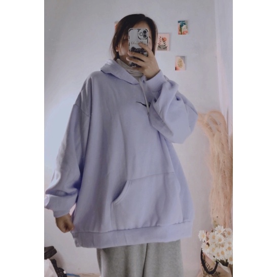 Áo nỉ Hodie nik nỉ ngoại Unisex 🌸DAQUY20🌸áo Hodie nỉ trơn cực xinh phom thụng | BigBuy360 - bigbuy360.vn