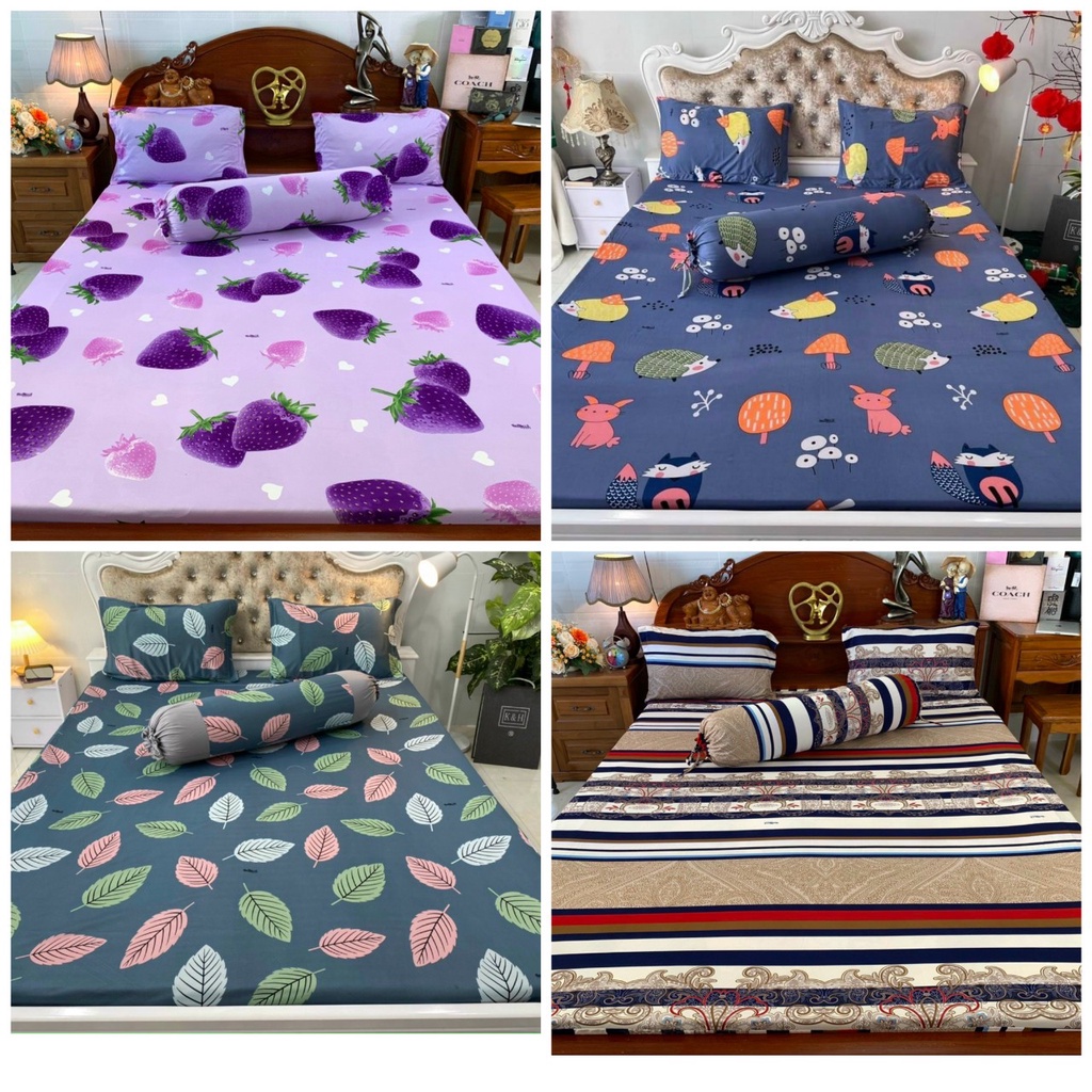 XẢ RẺ drap thun 1m6*2m, ga thun Hàn Quốc 4 món bao đẹp, còn ít bán siêu rẻ