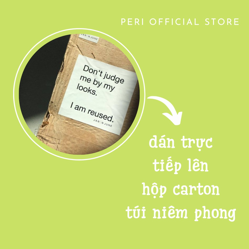 Berry | Set 50 tem nhãn dán PK, sticker niêm phong có keo dán túi giấy, thùng carton, gói hàng