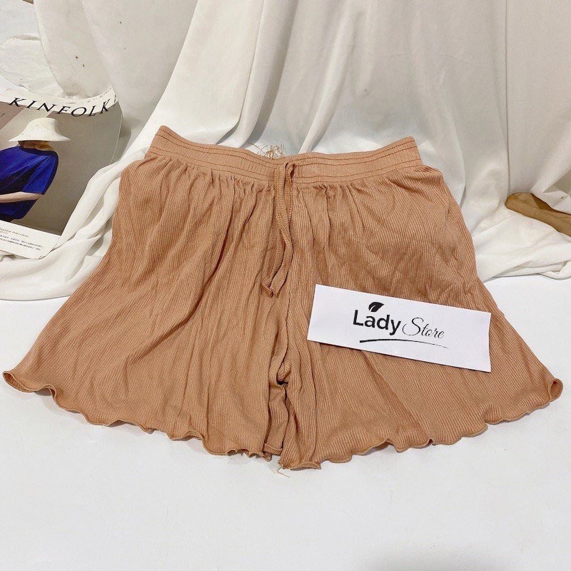 Quần short thun xoè cạp cao chun, quần ngủ chất liệu cotton co giãn thoải mái bigsize 82 cân